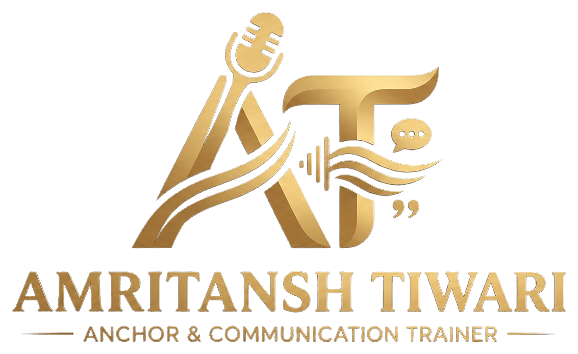 Amritansh Tiwari — Anchor & Communication Trainer logo